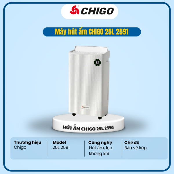 MÁY HÚT ẨM CHIGO 25L 2591