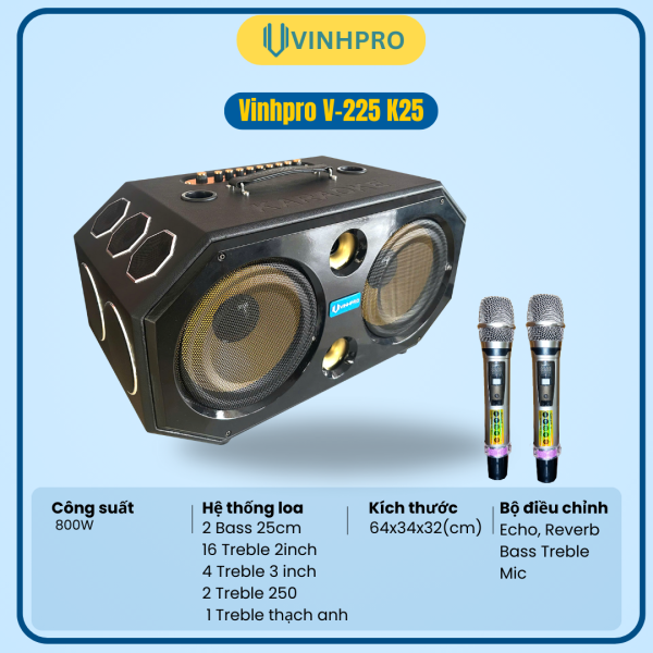 LOA XÁCH TAY VINHPRO V-225 K25