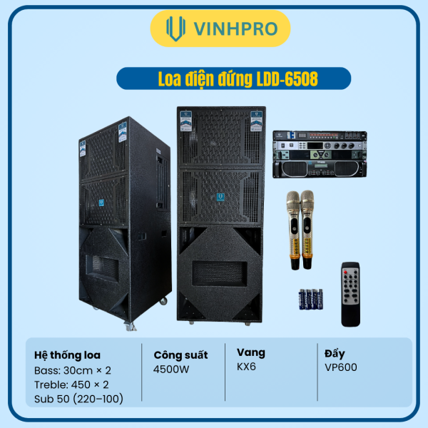 LOA ĐIỆN ĐỨNG VINHPRO LDD-6508