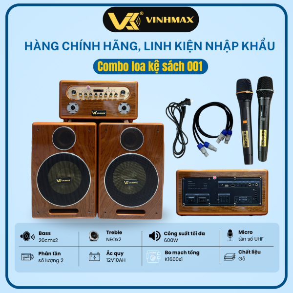 COMBO LOA KỆ SÁCH VINHMAX 001