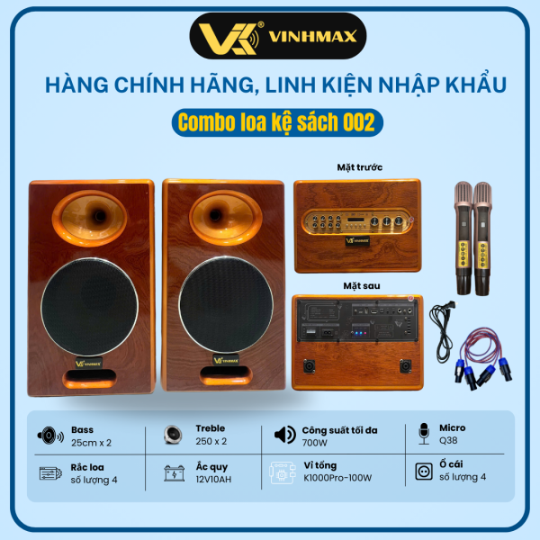 COMBO LOA KỆ SÁCH VINHMAX 002