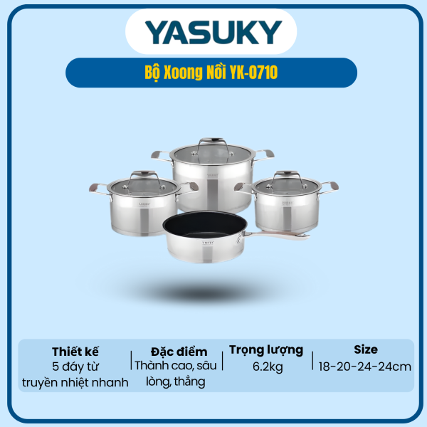 BỘ XOONG NỒI YASUKY YK-0710