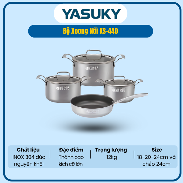 BỘ XOONG NỒI YASUKY KS-440