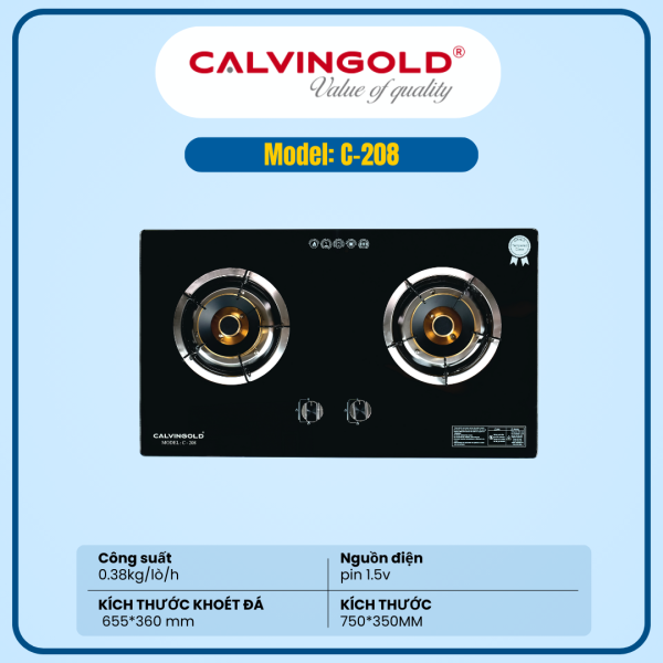 BẾP GAS CALVINGOLD C-208
