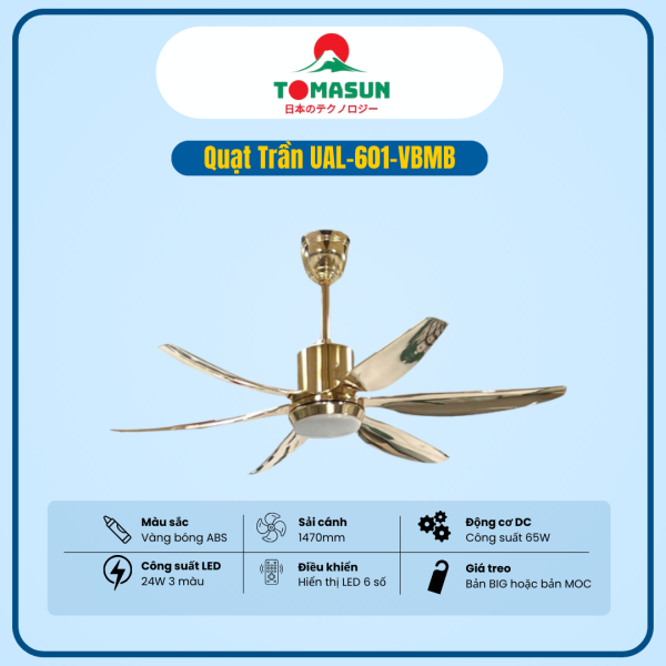 QUẠT TRẦN TOMASUN UAL-601-VBMB