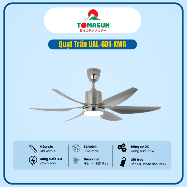 QUẠT TRẦN TOMASUN UAL-601- XMA
