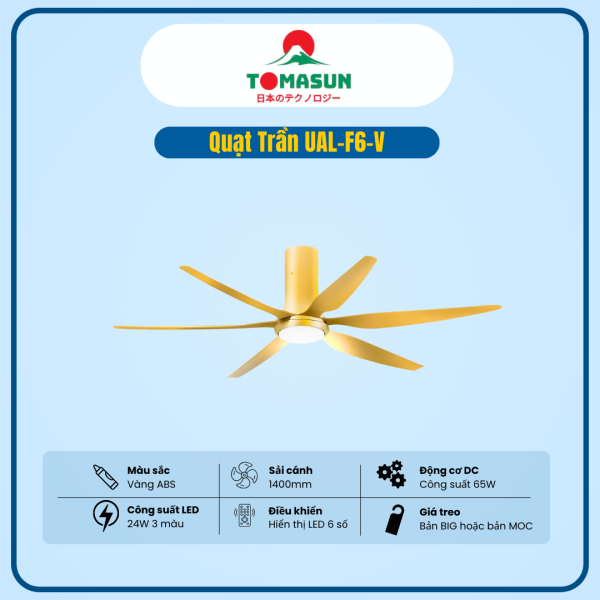 QUẠT TRẦN TOMASUN UAL-F6-V
