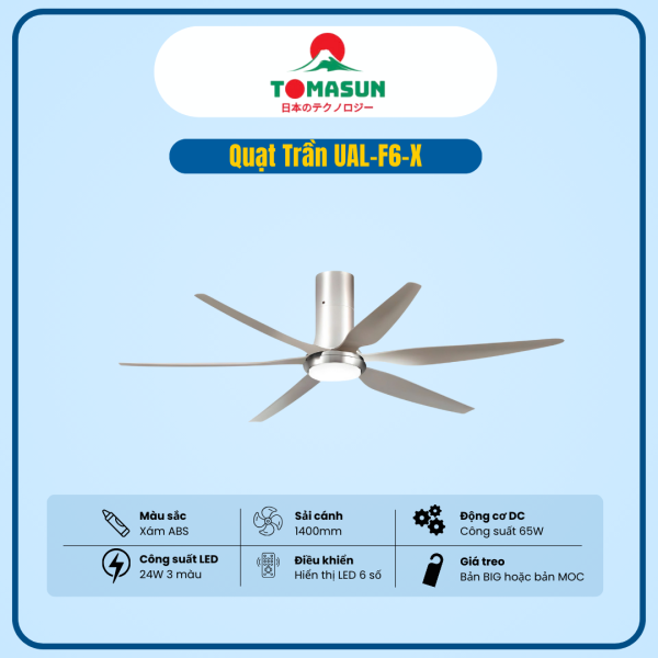QUẠT TRẦN TOMASUN UAL-F6-X