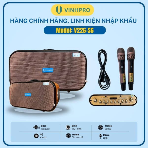 LOA XÁCH TAY VINHPRO V226-S6